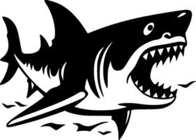 requin - minimaliste et plat logo - vecteur illustration