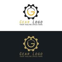 création de logo de vecteur de société d'engrenages