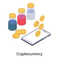 crypto-monnaie et blockchain vecteur