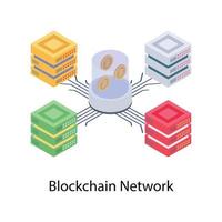 conception de réseau blockchain vecteur