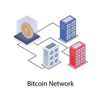 conception de réseau bitcoin vecteur