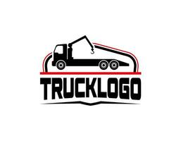 remorquage un camion un service logo vecteur pour transport entreprise. lourd équipement modèle vecteur illustration pour votre marque.