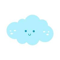 sensationnel mignonne nuage. vecteur illustration plat sur