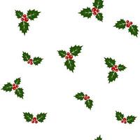 Noël houx berry sans soudure de fond. illustration vectorielle eps10