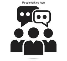 icône de personnes qui parlent vecteur