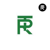 lettre rt tr monogramme logo conception vecteur