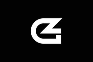 Créatif et minimaliste initiale lettre g z logo conception modèle vecteur