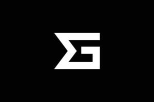 Créatif et minimaliste initiale lettre g m logo conception modèle vecteur