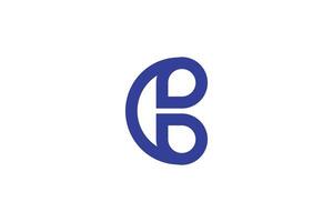 Créatif et minimaliste lettre c b logo conception modèle sur blanc Contexte vecteur