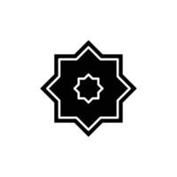 islamique symbole icône. solide icône vecteur