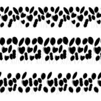 bordure transparente de ballons isolés noirs plats de différentes formes. illustration vectorielle plane simple sur fond blanc. convient pour les cartes de vœux et les magazines vecteur