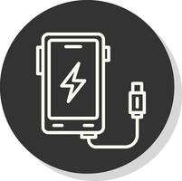 conception d'icône de vecteur de chargeur sans fil