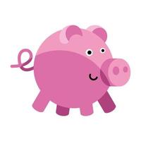 Piggy épargne argent icône isolé vecteur