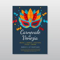 Modèle d'Affiche de carnevale di venezia vecteur