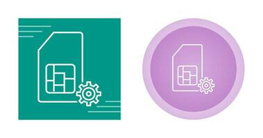 icône de vecteur de gestion sim
