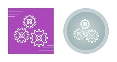 icône de vecteur de plusieurs roues dentées