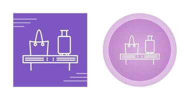 icône de vecteur de carrousel de bagages