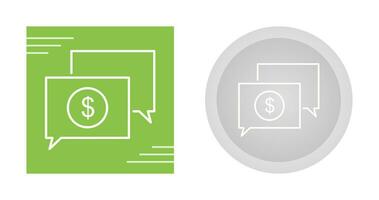 icône de vecteur de conversation d'argent