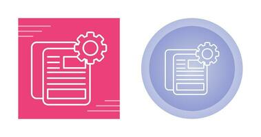 icône de vecteur de réglage de document