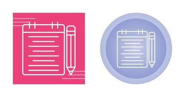icône de vecteur de bloc-notes