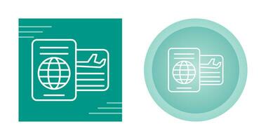 icône de vecteur de passeport