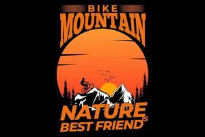 tee shirt vtt nature sapin été vecteur