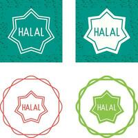 icône de vecteur halal