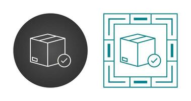 livraison valide de l'icône de vecteur d'emballage