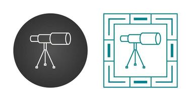 télescope sur l'icône de vecteur de support