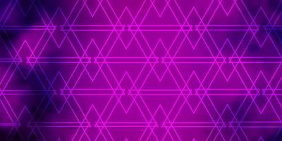 modèle vectoriel violet foncé avec des lignes, des triangles. design dégradé abstrait avec des triangles colorés. modèle pour les sites Web.