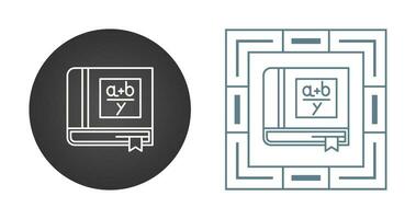 icône de vecteur de livre d'algèbre