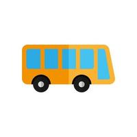 icône isolé de transport de bus jaune vecteur