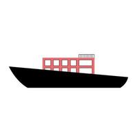 icône isolé de bateau de croisière de bateau vecteur