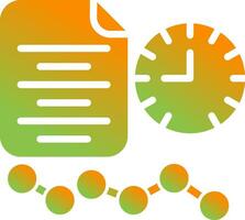temps séries une analyse vecteur icône