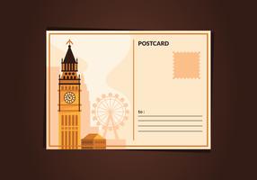 Carte postale vintage de Londres vecteur