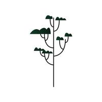 icône isolé de la nature arbre plante vecteur
