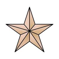 icône isolé de forme de décoration étoile vecteur