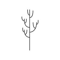 arbre sec plante nature icône isolé vecteur