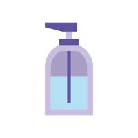 icône plate de bouteille de savon antibactérien vecteur