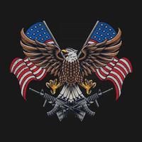 aigle États-Unis drapeau américain vecteur libre