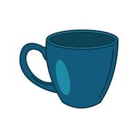 ligne de tasse de thé et conception de vecteur d'icône de style de remplissage