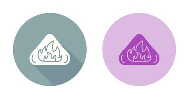 icône de vecteur de danger d'incendie