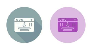 icône de vecteur de téléchargement de navigateur