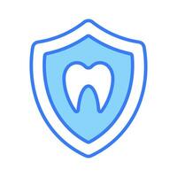 dent sur bouclier, vecteur de dentaire assurance, santé Assurance icône conception