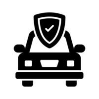 Télécharger prime icône de voiture assurance, protection bouclier avec voiture, voiture sécurité vecteur