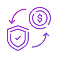 avoir cette visuellement attirant vecteur de financier sécurité, prêt à utilisation icône de sécurise investissement