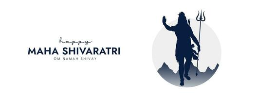 maha shivratri illustration de Seigneur shiva silhouette conception vecteur