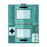 conception verte de vecteur d'icône de console de jeu vidéo