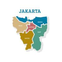 carte de le Province de Djakarta, administratif et politique carte jakarta vecteur conception