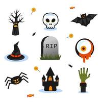 objets de vacances d'halloween vecteur